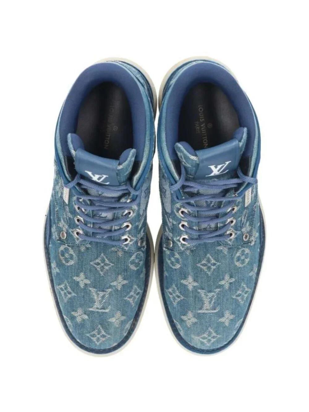 Louis Vuitton Oberkampflin Monogram Denim Boots 8.5 - Picture 4 of 5